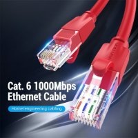 Vention Кабел LAN UTP Cat.6 Patch Cable - 2M Red - IBERH, снимка 4 - Кабели и адаптери - 44231377