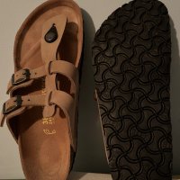 Дамски кожени чехли Birkenstock, снимка 5 - Сандали - 44192830