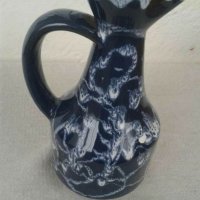 Автентична ваза -стомна от цветен порцеллан и керамично дъно, снимка 2 - Вази - 30770847