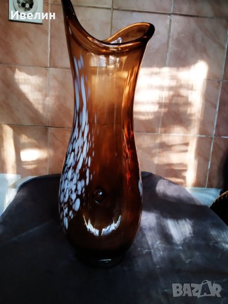 стъклена ваза арт деко, снимка 1