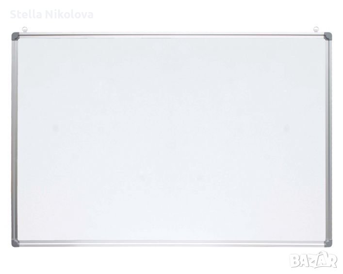 Бяла магнитна дъска 80х120см. с алуминиева рамка и поставка за маркери, снимка 1