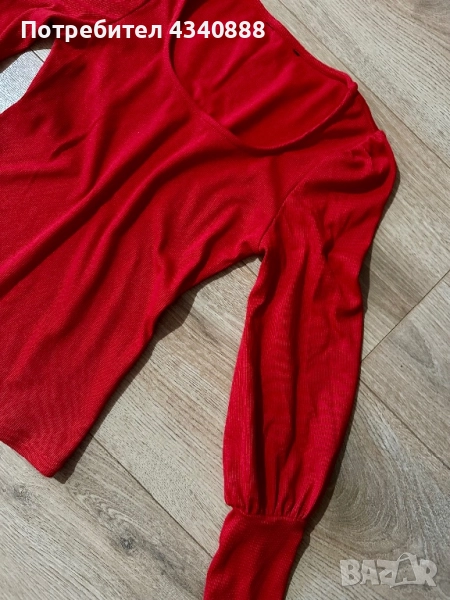 Пуловер в червен цвят, снимка 1