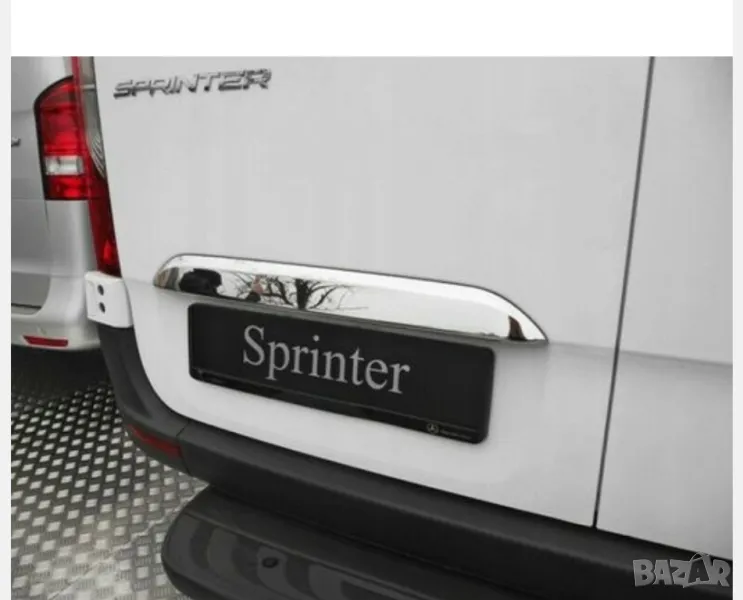 хром лайсна над номер за Sprinter 9 0 7 2019-2020, снимка 1