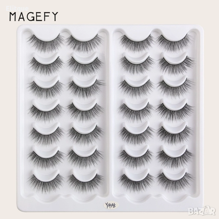 Комплект от 14 чифта 3D изкуствени мигли, снимка 1