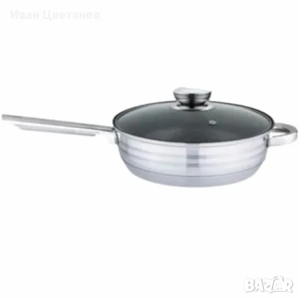 Тиган Bohmann, 24х7.5 см. 3.4л., неръждаема стомана, тефлон покритие, снимка 1