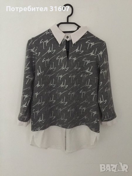 Блуза с Бяла якичка, снимка 1