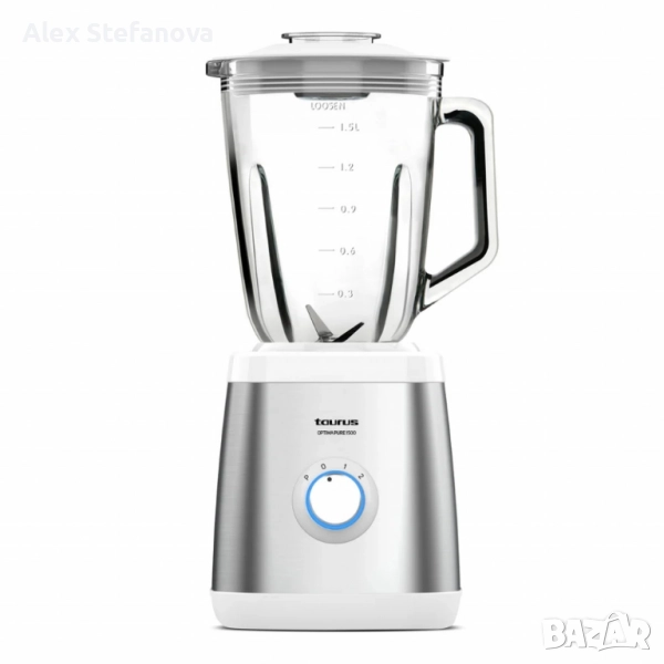 Блендер Taurus Optima Pure – 1500W мощност, 1,5L стъклена кана и ледосекач, снимка 1