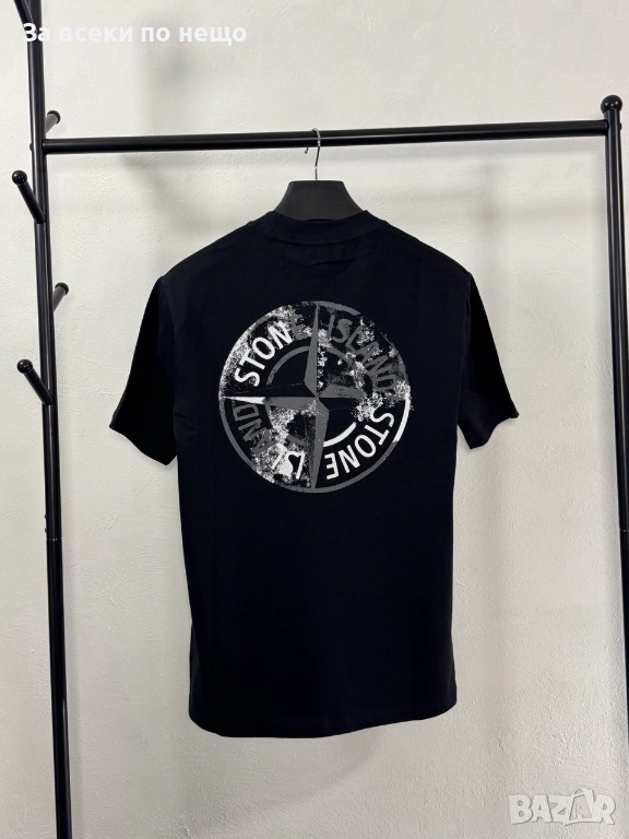 Stone Island Мъжка Черна Тениска👕Мъжка Блуза С Къс Ръкав Код V.B.41, снимка 1