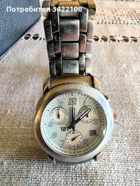 Поръчков мъжки марков швейцарски кварцов часовник/водоустойчив/неръждаема стомана/121TIME, снимка 1