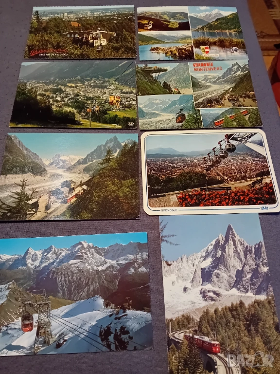 Картички от високопланински ЖП и въжени линии в Европа, снимка 1