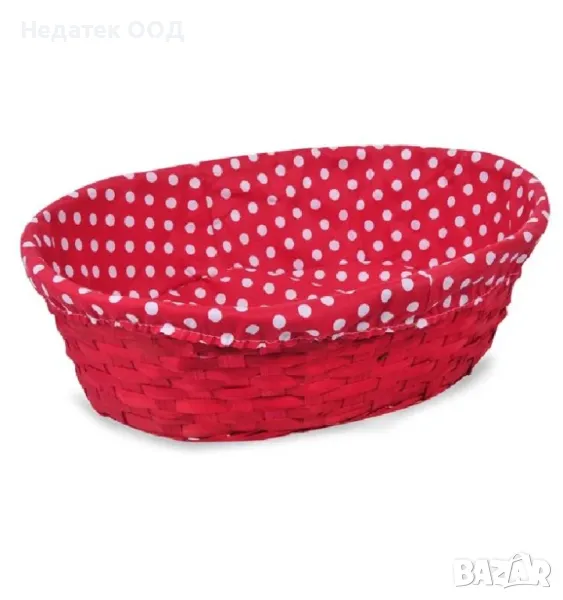 Великденска декоративна кошница, червена, 37x27x10cm, снимка 1