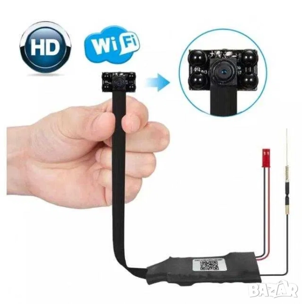 WiFi мини микро шпионска скрита камера за наблюдение с нощно виждане, снимка 1
