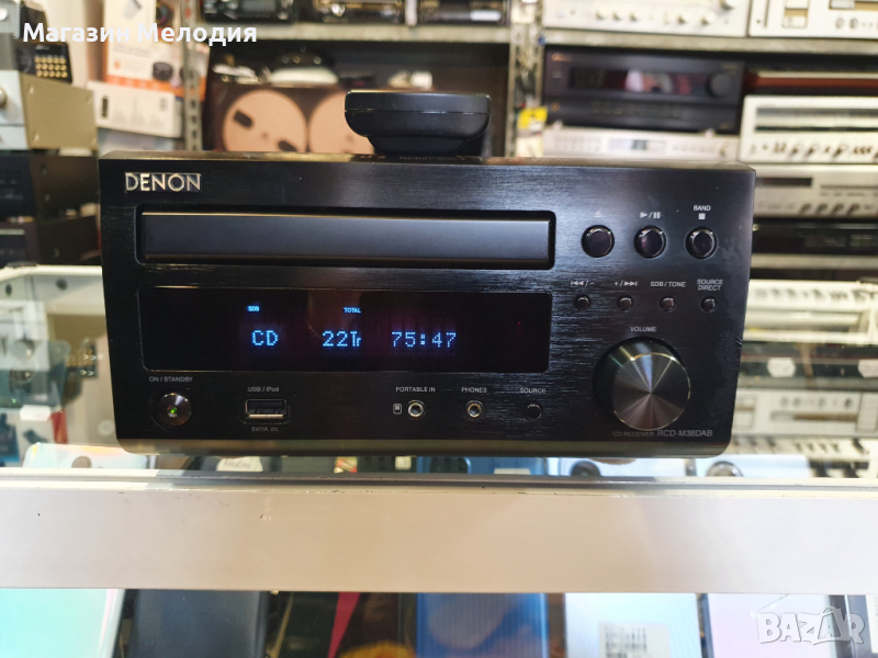 Ресийвър Denon RCD-M38DAB Има радио, диск, usb, aux - 2, RDS, MP3. Като ново. Оригинално дистанционн, снимка 1
