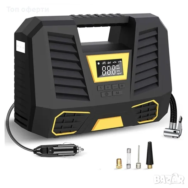 Компресор дигитален за гуми 12V - 1808-1, снимка 1