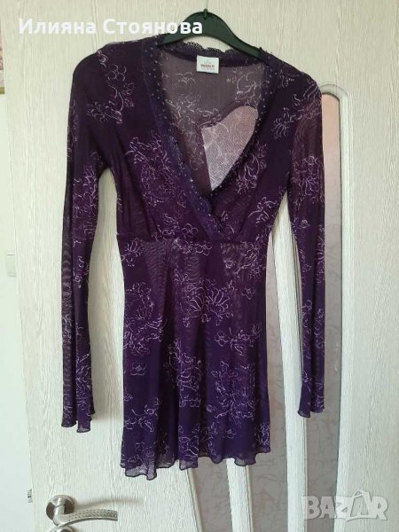 Лилава туника блуза ефирна , снимка 1