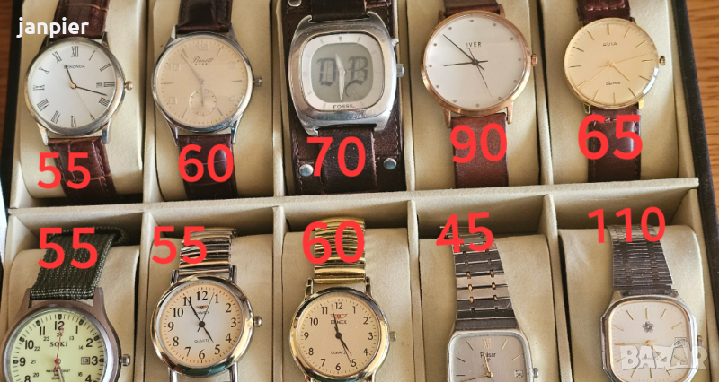 Мъжки часовници Seconda,Fossil, Ermex,Pulsar,Iver,Avia и др., снимка 1