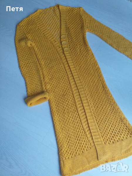 Нова пролетна жилетка на дупки дълга,коприна и памук , снимка 1