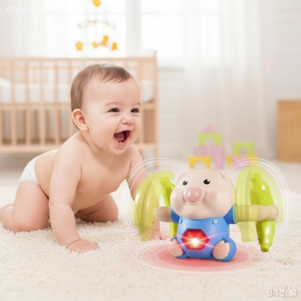Интерактивна пластмасова играчка Прасенце, снимка 1
