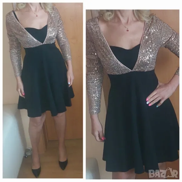 Официална рокля с пайети Fervente , снимка 1