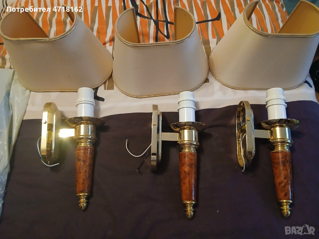 Продавам 3 броия лампи за стена , снимка 1