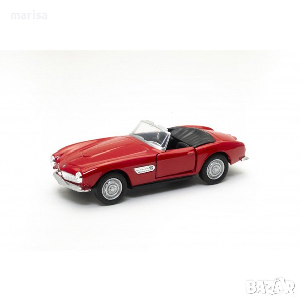 Метална количка BMW 507, Welly, в кутия, черно Код: 43779, снимка 1