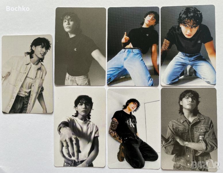 Kpop BTS Jungkook картички 7 броя за Calvin Klein, снимка 1