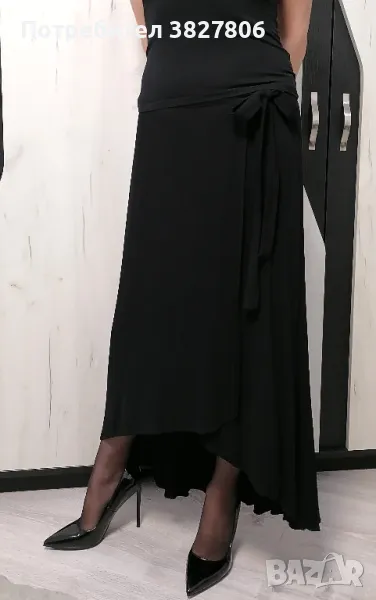 Дълга лятна пола черна, снимка 1
