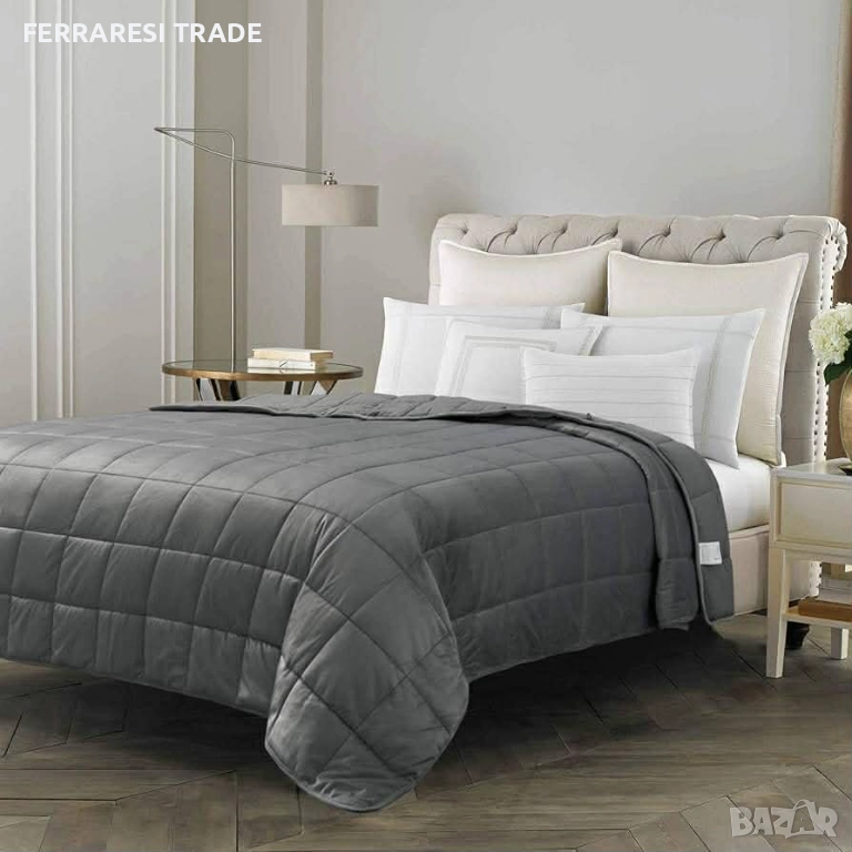 Тежко одеало / Утежнено сиво одеяло 150x200 cm, 9 kg, снимка 1