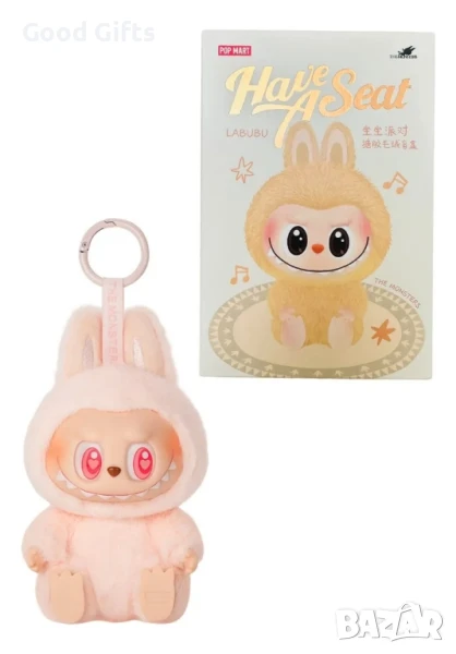 Розово Лабубу Labubu Have a Seat Pink The Monsters , снимка 1