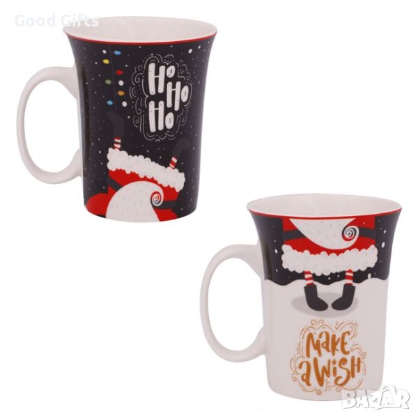 2 броя Комплект коледни чаши HoHoHo, снимка 1