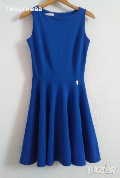 Женствена рокля в парижко синьо, снимка 1