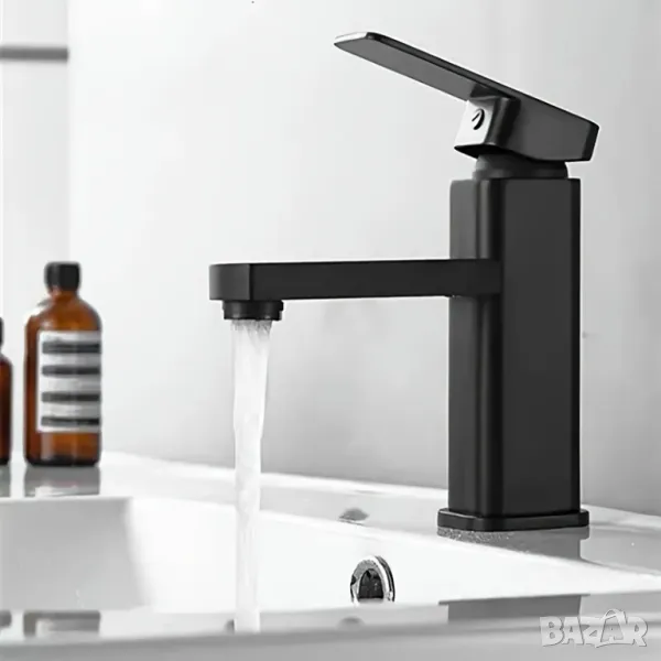 🖤🚿 Модерен черен смесител – стил и практичност в едно! 💧 ТОП оферта с ПОДАРЪК, снимка 1