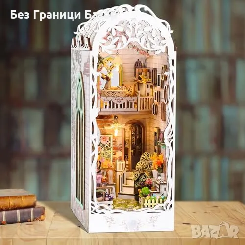 Нова 3D DIY миниатюрна къща с LED светлини - комплект за сглобяване, снимка 1