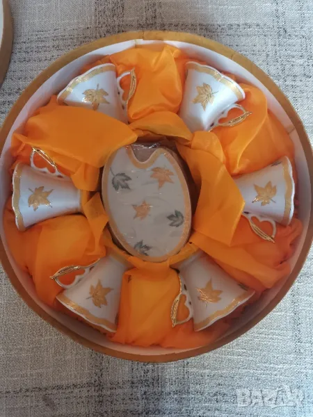 Нов комплект чаши и чинийки за кафе, снимка 1