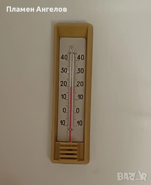Стар живачен,стаен термометър от 70те години. , снимка 1
