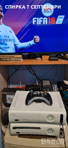 XBOX 360  + 7 диска безжичен контролер , снимка 1