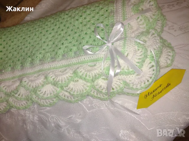 Плетена пелена за новородено бебе , снимка 6 - Други - 49165061