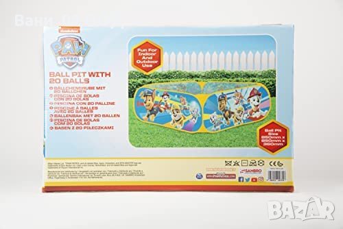 Детски кът за игра "Paw patrol" или "Peppa pig" с 20 меки топчета, снимка 4 - Играчки за стая - 38267143