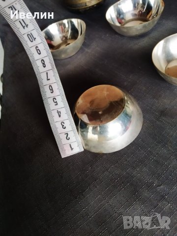 посребрен месингов комплект с 4 чаши, снимка 4 - Антикварни и старинни предмети - 30653722