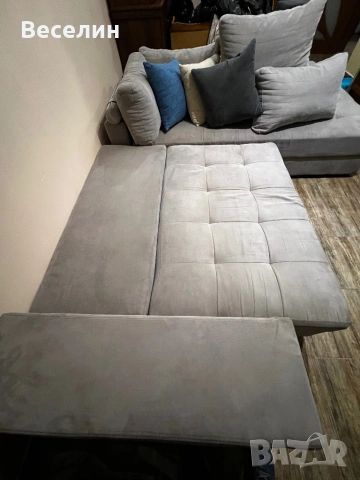 Ъглов разтегателен диван, снимка 4 - Дивани и мека мебел - 53118742