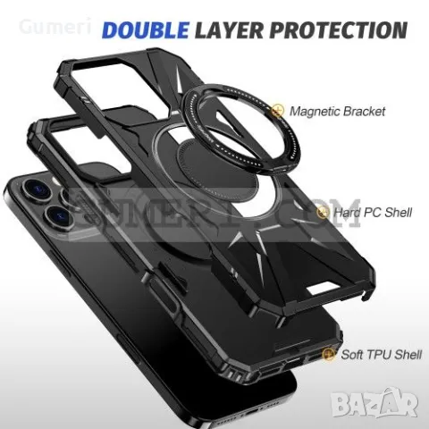 Противоударен Кейс с Ринг за Apple iPhone 16 Pro, снимка 11 - Калъфи, кейсове - 48831949