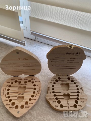 Дървена кутия за съхранение на детски млечни зъбки, снимка 8 - Други - 27127430