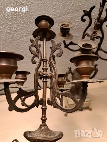 ретро френски свещници петица 19 век, снимка 7 - Декорация за дома - 49511653