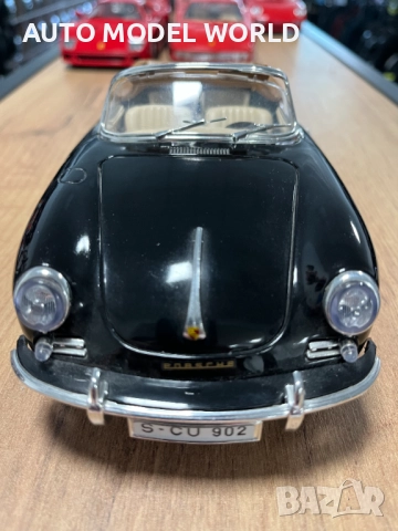 BBURAGO Метална колекционерска количка модел PORSCHE 356B COUPE 1963г., снимка 5 - Колекции - 52324478
