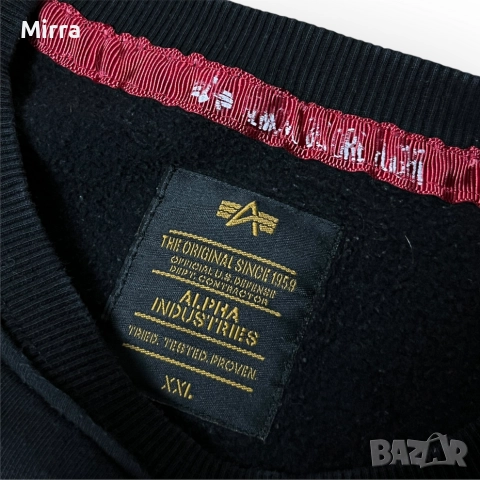 Alpha Industries Heavy Cotton Sweatshirt Crewneck, снимка 3 - Блузи - 52160335