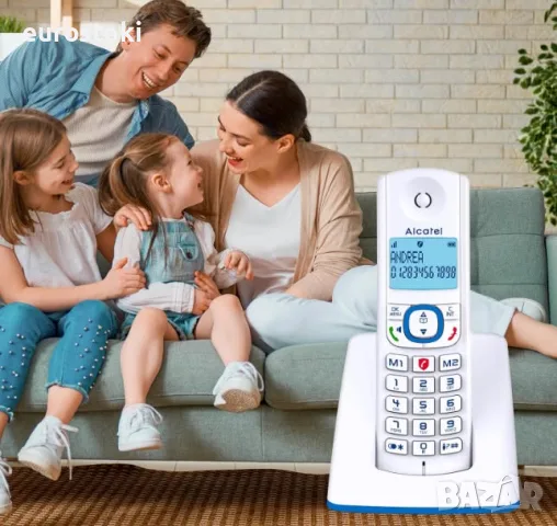 Безжичен телефон Alcatel F530, интелигентно блокиране на повикванията, високоговорител, снимка 3 - Стационарни телефони и факсове - 56185048