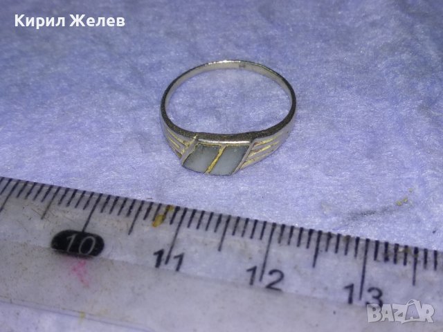 СТАР СЕДЕФЕН СРЕБЪРЕН РЕТРО АРТ ПРЪСТЕН СРЕБРО 925 МАЙСТОРСКА РЪЧНА ИЗРАБОТКА 40160, снимка 5 - Антикварни и старинни предмети - 42793851