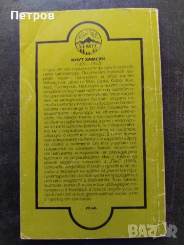 Глад, Кнут Хамсун, снимка 3 - Художествена литература - 51575230