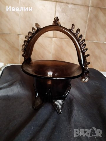 стъклена купа,бонбониера арт деко