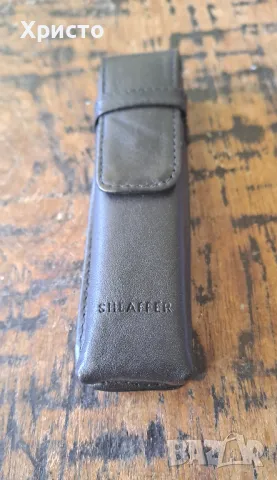 кожен калъф за химикалки Sheaffer Германия, от естествена кожа, снимка 2 - Ученически пособия, канцеларски материали - 48093975